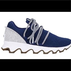 RARE! Sorel Kinetic Lace Sneaker, Blue Shadow, Size 7